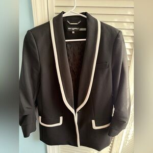 Karl Lagerfeld Black Blazer with Cream Accents